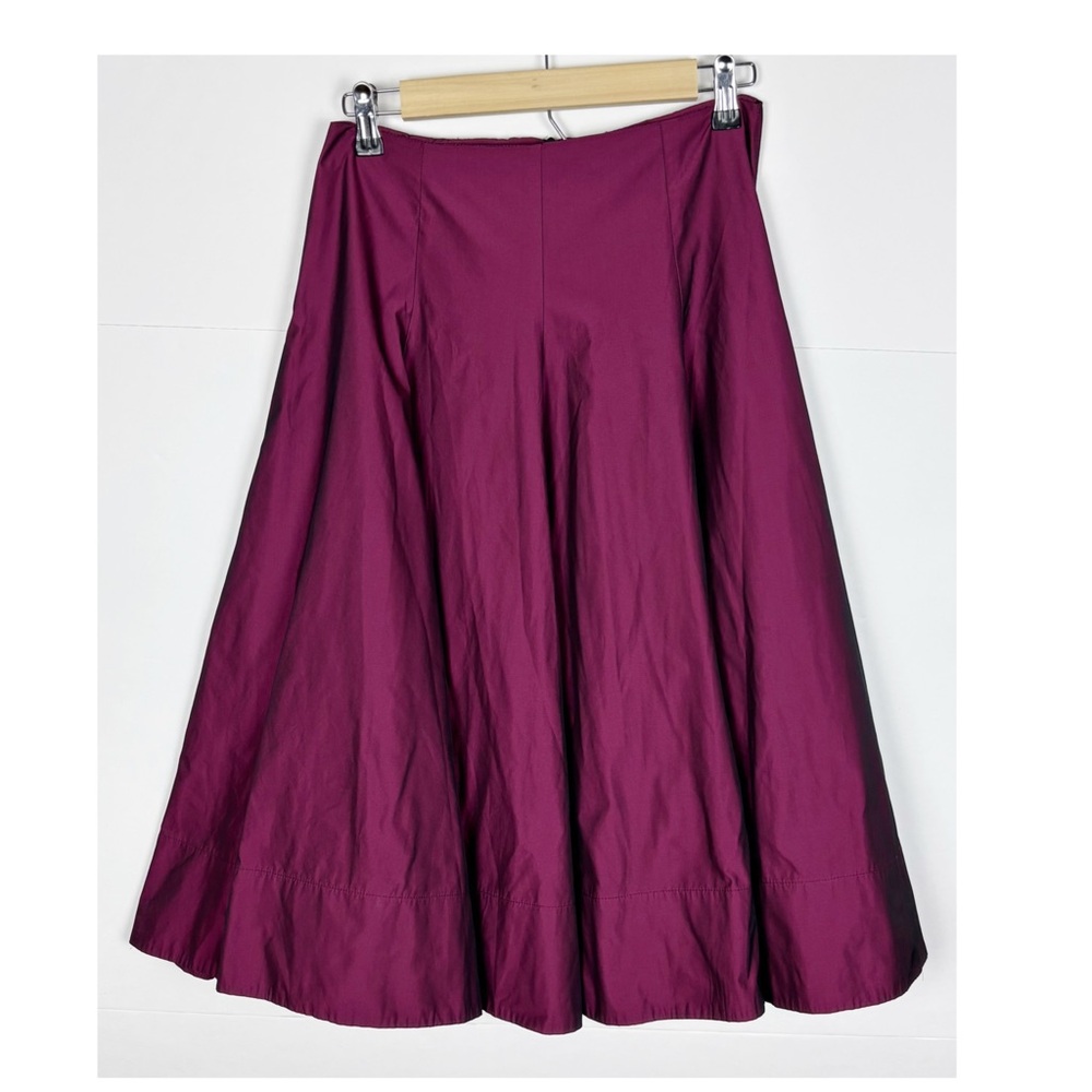 Elm Design Skirt Taffeta Full A Line Burgundy Size 1 Small